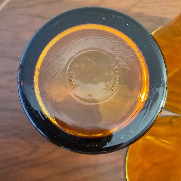 Vintage Duralex Amber 4 oz Glassware 3” - Set of 3 - Made in France - Picture 9 of 15